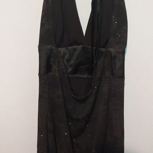 Black evening dress with rhinestones like new, size S