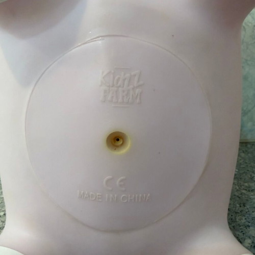 KidzzFarm Bella inflatable hopping toy cow used, pink