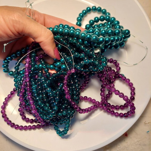 Plastic beads for jewelry making new, assorted pack