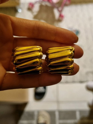 Hoop earrings gold plated 18K stainless steel new