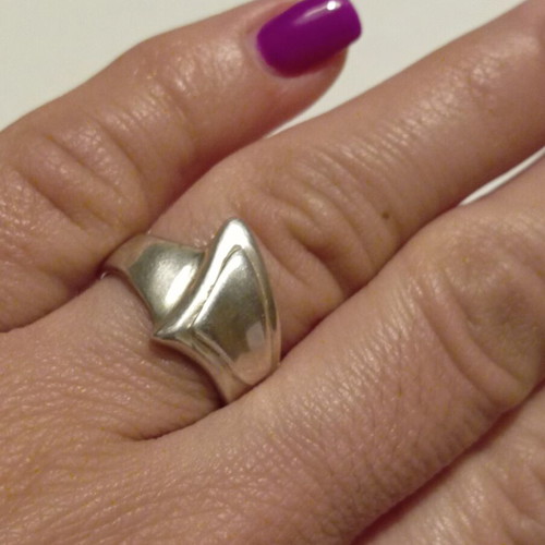 Silver ring 925 like new, size 55-56