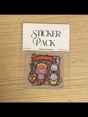 Sticker pack red, new, 5 pieces