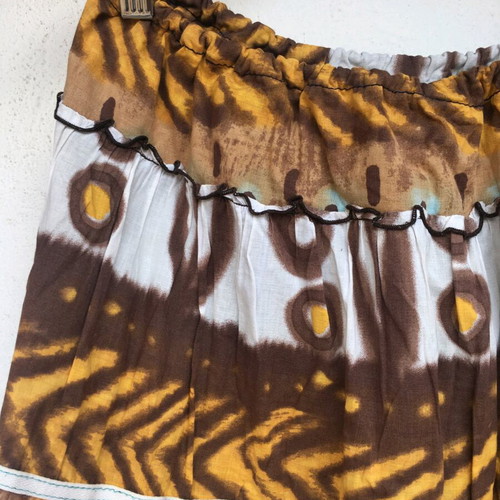 Cotton summer skirt XL/XXL like new, brown and colorful