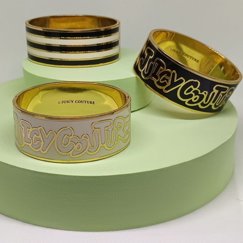Juicy Couture three gold-tone bangle bracelets like new