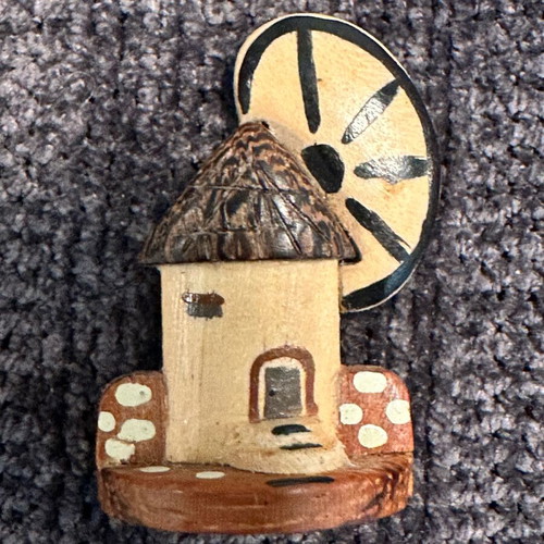 Handmade wooden decorative windmill