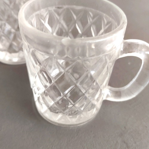 Rakompotira used with handle, small glasses for raki or tsipouro