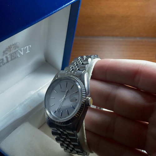 Charles Delon Datejust 36mm quartz watch used, vintage style