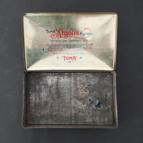 TUMA Argolis vintage tobacco tin box 1900-1910