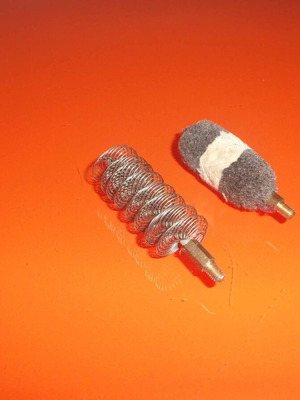 Gun barrel cleaning brushes used, set of 2 pieces