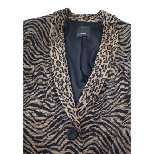 Pinko Pragmatica animalier blazer jacket like new, mixed zebra and leopard print, size IT 40