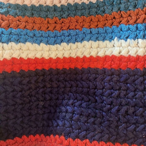 Handmade wool knitted blanket 1.60 × 1.75 m