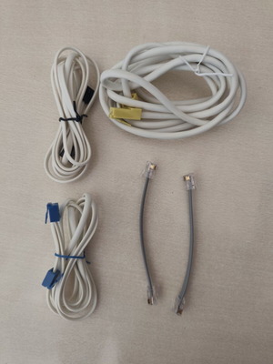 Telephone and LAN cables like new, set of 5