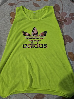 Adidas sleeveless top for girl 12 years, like new, green