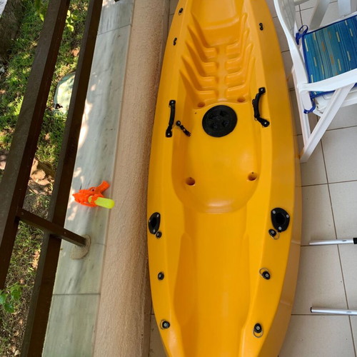 Sea Canoe used with seat, two paddles and transport wheels