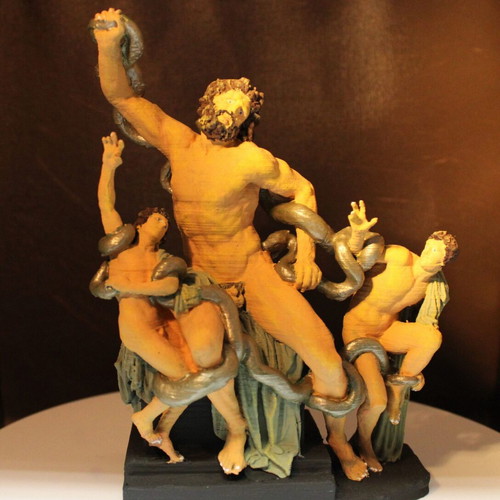 Laocoön Group new, 3D printed and hand-painted with acrylics