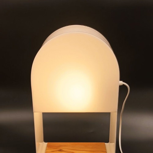 Table lamp model SANTORINI new, plexiglass and wood