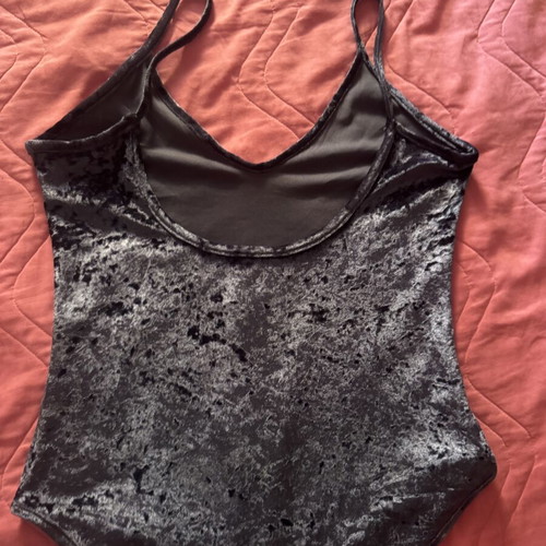 Velour bodysuits like new, size S-M, beige and blue, snap closure