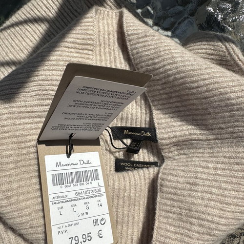 Massimo Dutti beige knitted vest dress