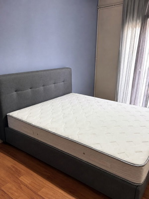 Entos by Sato fabric double bed with 160x200 mattress