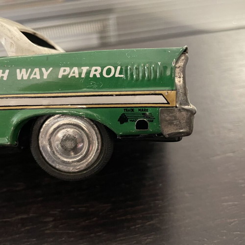 Police Car vintage tin toy Japanese used