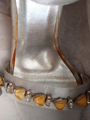 Silver sandals like new, size 38