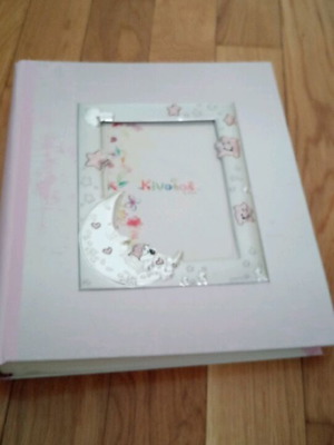 Photo album with silver frame new for girl
