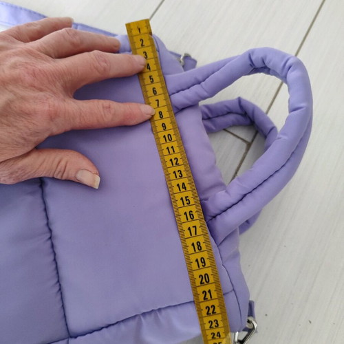 Stradivarius shoulder bag like new, purple, puffer jacket fabric
