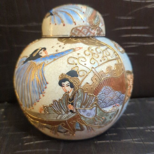 Hand Painted Satsuma Vase unused