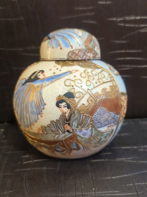 Βάζο hand painted Satsuma αχρησιμοποίητο