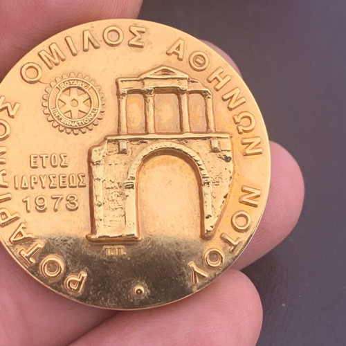 Rotarian Medal gold plated 1973 rare