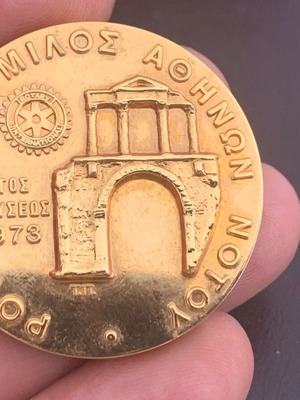 Rotarian Medal gold plated 1973 rare