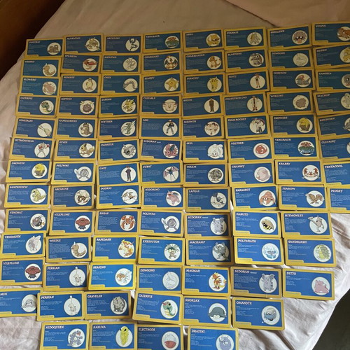Vintage Pokémon cards used, set of 95 from 90s