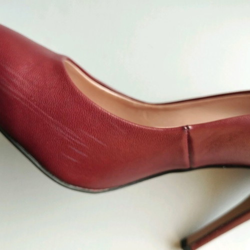 Bordeaux leather pumps used size 38 with 10 cm heel