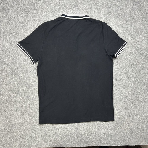 Michael Kors MK Polo shirt M black tipped collar used