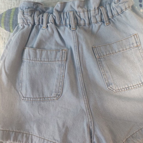 Zara denim shorts large paperbag like new, blue