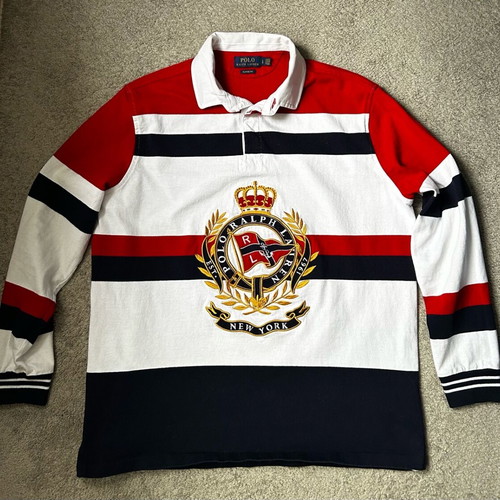 Polo Ralph Lauren rugby white and red, like new, size L