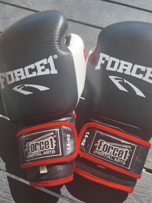Force1 Evolution Gel Pro leather boxing gloves 14 oz like new