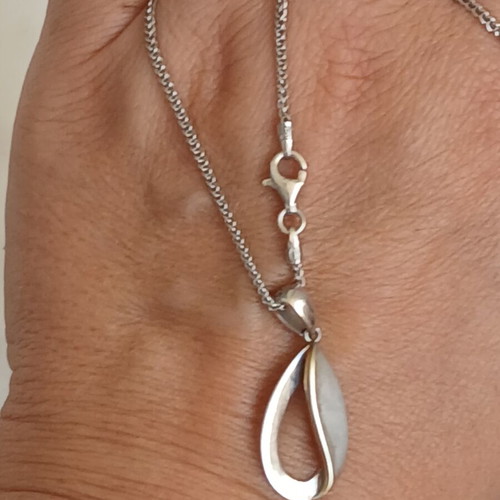 925 silver necklace with 42 cm chain and 3 cm extension