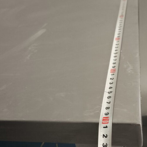 Workbench 1.00x70x85 cm used, stainless steel with lower shelf