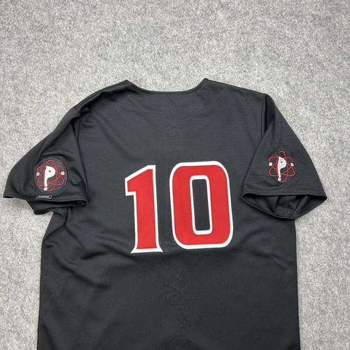 Albuquerque Isotopes Baseball Jersey #10 used, black gray Kobe