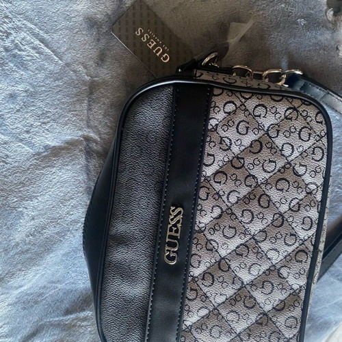 Guess shoulder bag new, black and gray