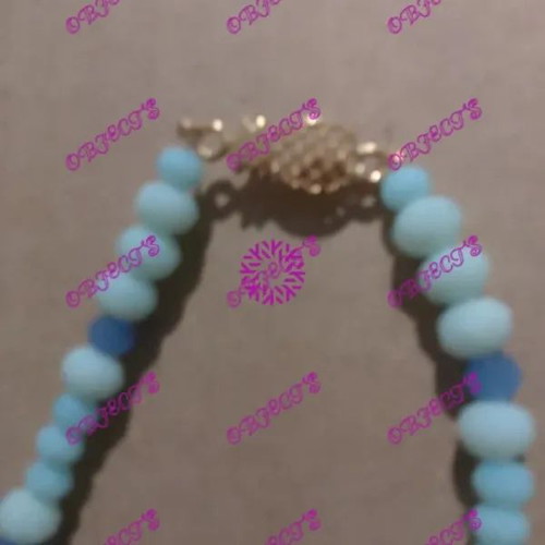 Necklace with natural shell and mineral stones, new