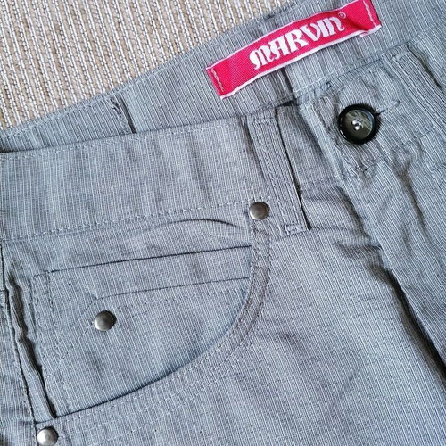 Marvin men's pants new, size L, gray, 100% cotton, made in Greece