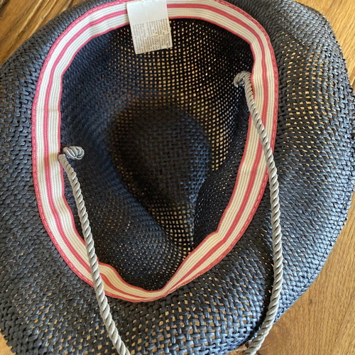 Straw hat blue, like new, size S