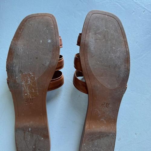 H&M Brown Square Sandals size 38 like new