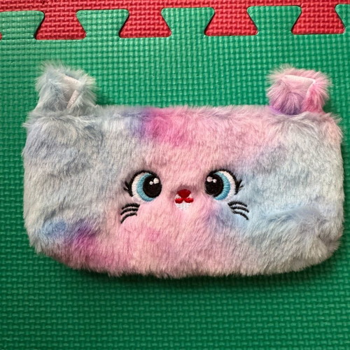 Furry pencil case like new