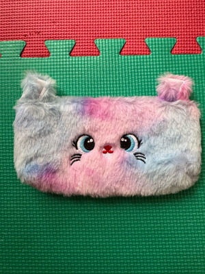 Furry pencil case like new