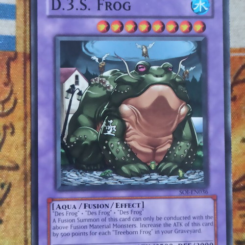 D3s Frog Fusion Yu-Gi-Oh! Card like new