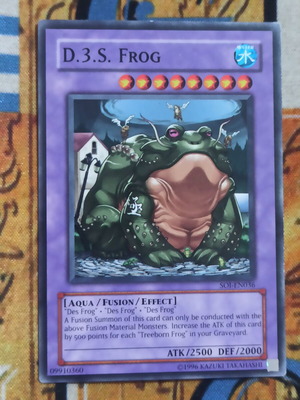 D3s Frog Fusion Yu-Gi-Oh! Card like new