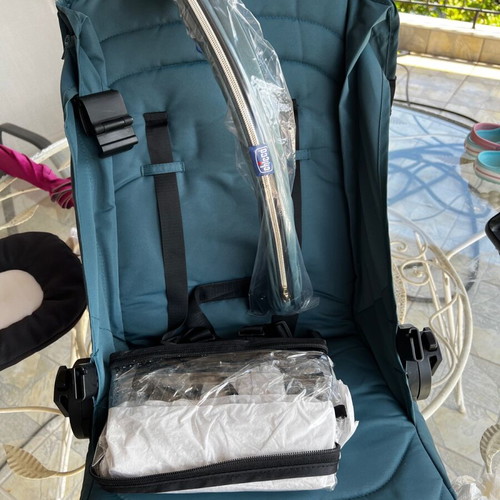Chicco One4EVER stroller used with two seats and rain cover